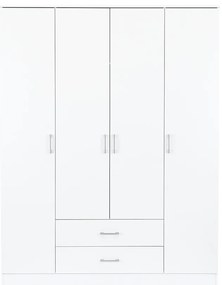 Miami gardróbszekrény 160x205 cm fehér-fehér