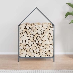 antracitszürke hidegen hengerelt acél tűzifatároló 60x25x90 cm