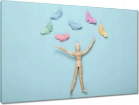 Vászonkép 90x60 Lalka papír pillangók