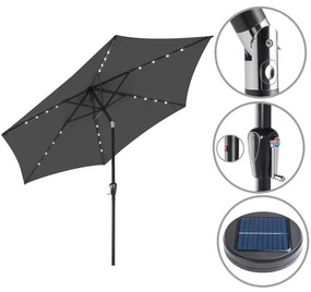 Deuba LED napernyő Miami Ø270 cm - antracit