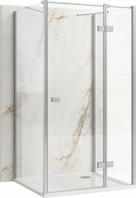 Zuhanykabin Rea Atlas Falra Szerelhető billenőajtó 80x100 cm Króm Bal