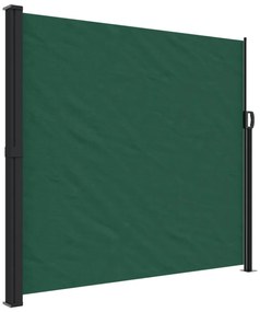 sötétzöld behúzható oldalsó napellenző 180 x 600 cm