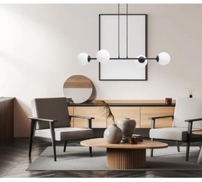 Csillár zsinóron FIRA 4xE27/60W/230V fekete