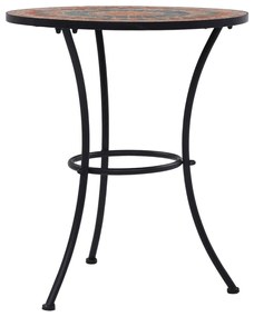 vidaXL narancssárga és szürke kerámia mozaikos bisztróasztal 60 cm