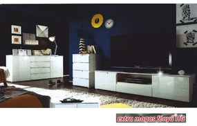 SPICE TV asztal extra magas fényű fehér