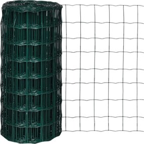 vidaXL Euro Fence zöld acélkerítés 25 x 0,8 m