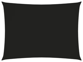 fekete téglalap alakú oxford-szövet napvitorla 2,5 x 4 m