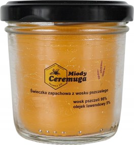 Méhviasz gyertya 120 ml Viasz (95%) Levendula illóolaj 5%)