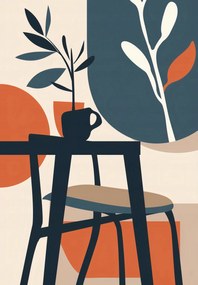 Poszter 68x98cm Reggel a fák árnyékában