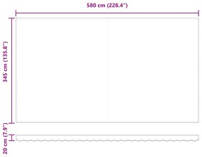 Napernyő Csere Szövet 6x3.5 m Kerethez Zöld és Sárga