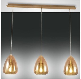 Fabas Luce 3673-48-125 - Csillár zsinóron BRITTON 3xE27/40W/230V arany