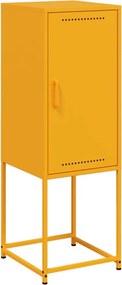 vidaXL mustársárga acél magasszekrény 36 x 39 x 107 cm