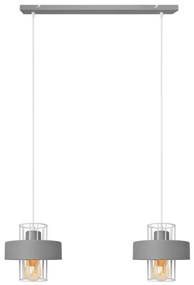 Csillár zsinóron VOLTA 2xE27/15W/230V szürke