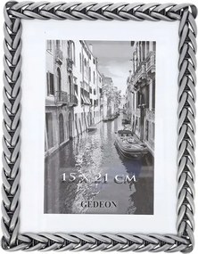 Fém keret 15x20 ezüst klasszikus portré ajándék