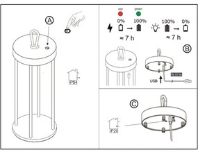Fekete LED asztali lámpa (magasság 36 cm) Kante – Fischer &amp; Honsel