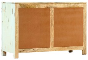világoskék tömör mangófa tálalószekrény 110 x 35 x 70 cm