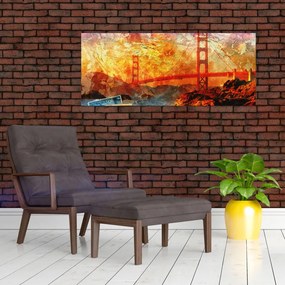 Kép - Golden Gate, San Francisco, Kalifornia (120x50 cm)