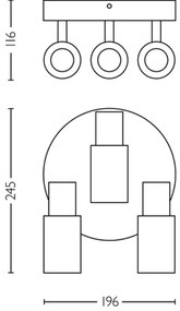 Philips - Spotlámpa PALMS 3xE14/25W/230V