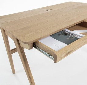 Jakes Natural íróasztal, 120 x 65 cm - Kave Home