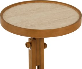 Opus Yuvarlak 40 - Walnut, Travertine
