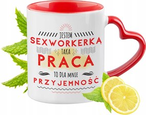 Szexmunkásoknak Piros Bögre Szív Alakú Füllel Ajándék