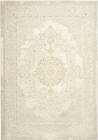 Nappali Szőnyeg Csillogó Világos Krém Dísz Arany Allora Plus 240x330 cm