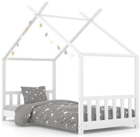 vidaXL fehér tömör fenyőfa gyerekágy-keret 80 x 160 cm