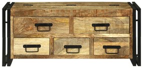 Kávézóasztal 90x50x38 cm Tömör Durva Mangóból