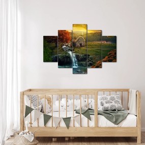 Egy ház képe egy mesebeli tájban (150x105 cm)