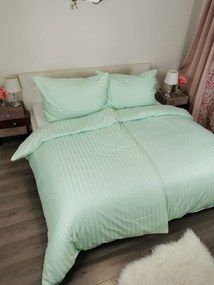 Damaszt zöld lepedők TiaHome - 1x Párna 90x70cm, 1x Paplan 140x200cm
