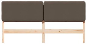 Kárpitozott fejtámla Barna és taupe 180 cm Tömör fenyőfa