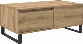 vidaXL Dohányzóasztal fiókkal Artisan tölgy 90 x 50 x 36,5 cm Faanyag