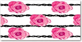 Fotó vászonkép edzett üveg Rózsa 140x70