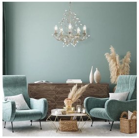 Searchlight 2495-5CR - Csillár láncon ALMANDITE 5xE14/40W/230V