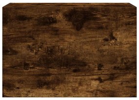 füstös tölgyszínű szerelt fa fali fürdőszobaszekrény 60x25x40cm