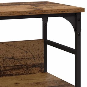 Konzolasztal polcokkal Régi fa 100 x 32 x 75 cm Faanyag