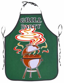 Grill party konyhai kötény zöld, 63 x 75 cm