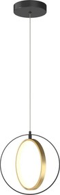AVIANO LIGHTING 6134-0110 VALLA Modern Led Függesztett Lámpa Matt Fekete, Arany LED IP20