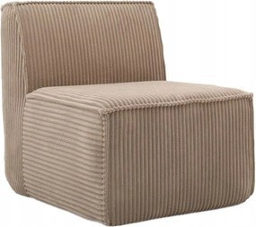 Moduláris kényelmes pihenőszék Lykke bézs kordbársony 73x88x73 Homla