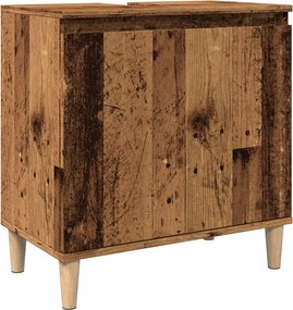 vidaXL antik fa színű szerelt fa mosdószekrény 58x33x60 cm