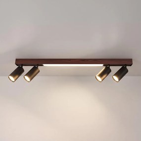 BRILAGI - LED spotlámpa SELE 4xGU10/30W/230V + LED/20W fekete/tölgy dekor