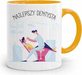 Sárga Fogorvos Ajándék Bögre Legjobb Fogorvos fényképes nyomattal