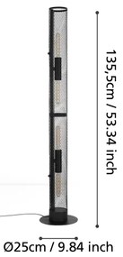 Eglo 43537 - Állólámpa REDCLIFFE 4xE27/40W/230V