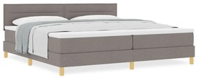 Box Spring Ágy matraccal Taupe 200x200 cm Szövet
