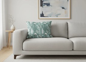 Díszpárnahuzat WILD FLOWERS 50x70 cm, mentás