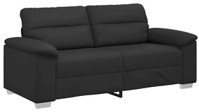 vidaXL kétszemélyes fekete műbőr kanapé 140 cm