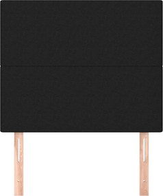 fekete szövet fejtámla 90x5x118/128 cm