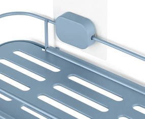 Világoskék öntapadós fém fürdőszobai polc Grena – Compactor