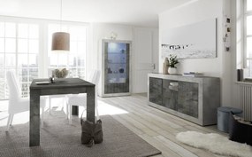 URBINO Beton-Oxidált Komód 2 ajtós 2 fiókos 184cm
