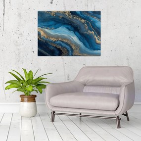 Kép - Kék márvány absztrakció (70x50 cm)